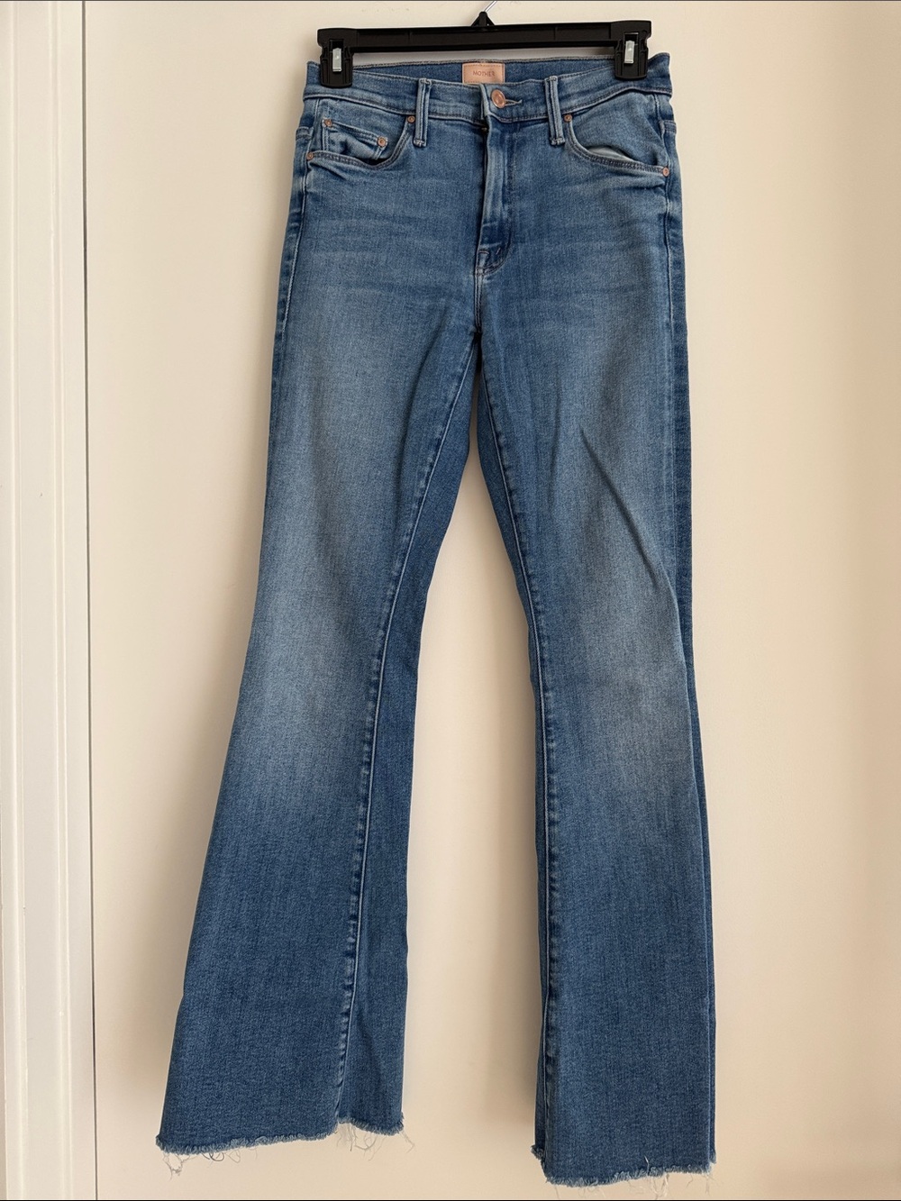 MOTHER Blue High-Rise Flare Jeans